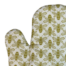 Load image into Gallery viewer, Gold Bees Oven Mitt