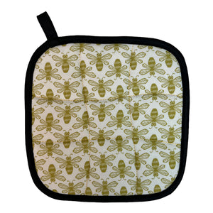 Gold Bees Pot Holder