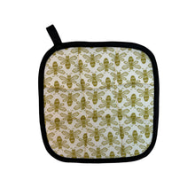 Load image into Gallery viewer, Gold Bees Pot Holder