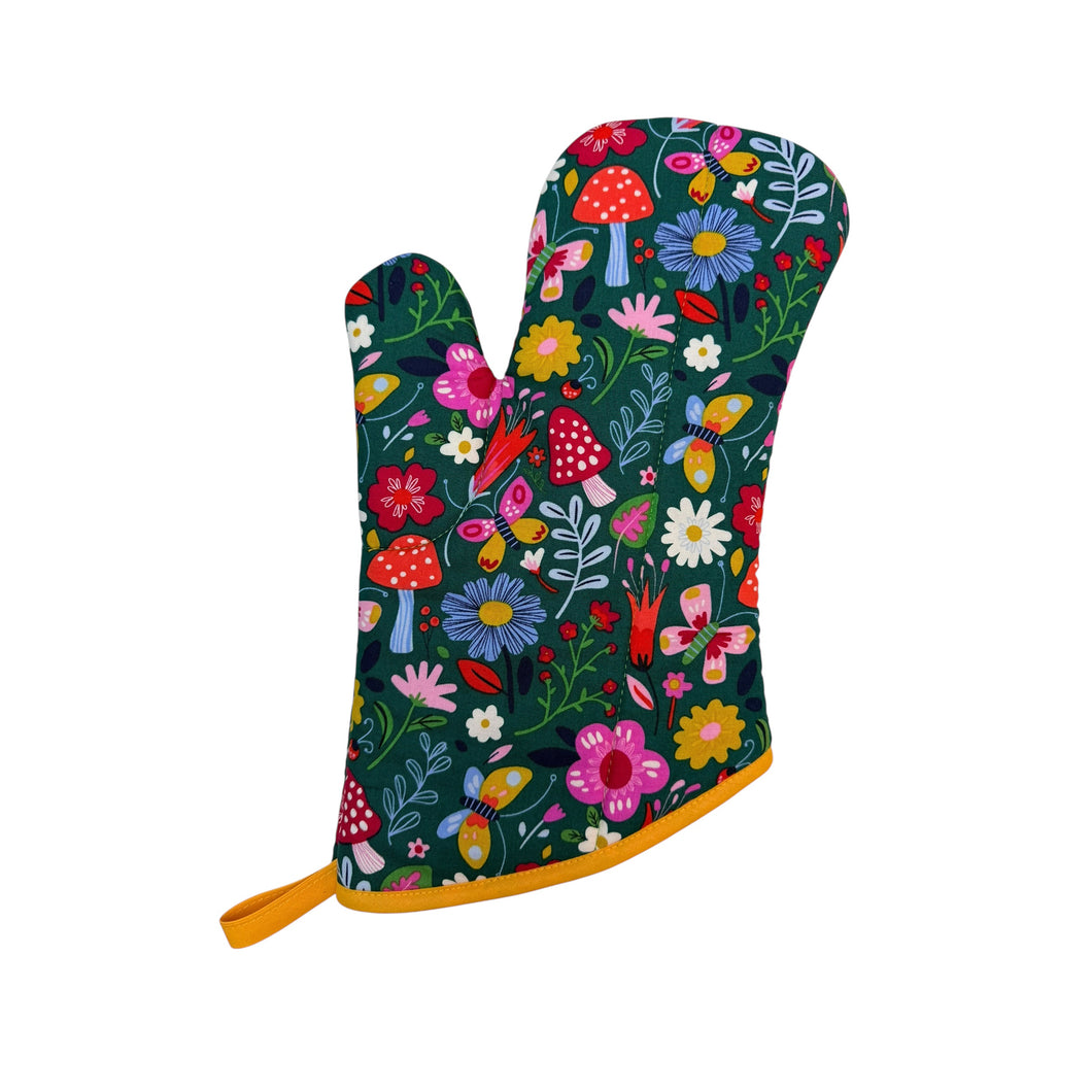 Floral Mushroom Oven Mitt