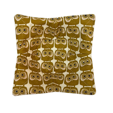 Gold Owls Microwave Bowl Cozy