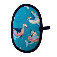 Load image into Gallery viewer, Shark Pool Party Mini Pincher Mitt