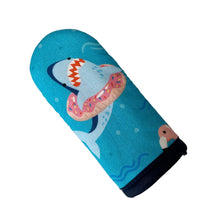 Load image into Gallery viewer, Shark Pool Party Cast Iron Skillet Mitt