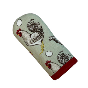 Barnyard Chickens Cast Iron Handle Mitt