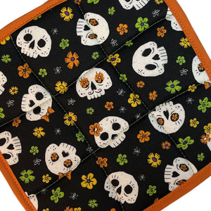 Skulls in Bloom Pot holder