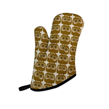 Load image into Gallery viewer, Gold Owls Oven Mitt