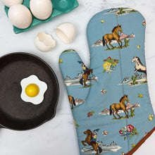 Load image into Gallery viewer, Cowgirl Rides On Oven Mitt