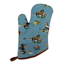 Load image into Gallery viewer, Cowgirl Rides On Oven Mitt