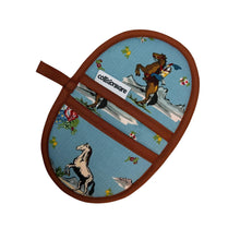 Load image into Gallery viewer, Cowgirl Rides On Mini Pincher Mitt