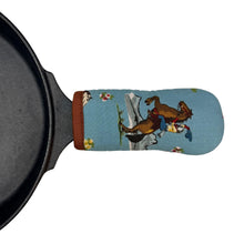 Load image into Gallery viewer, Cowgirl Rides On Cast Iron Handle Mitt