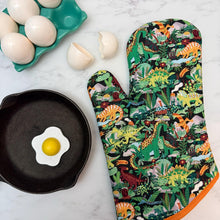 Load image into Gallery viewer, Dinosaurs Oven Mitt
