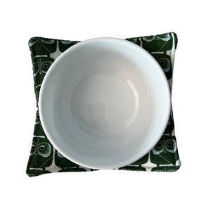 Green Owls Microwave Bowl Cozy