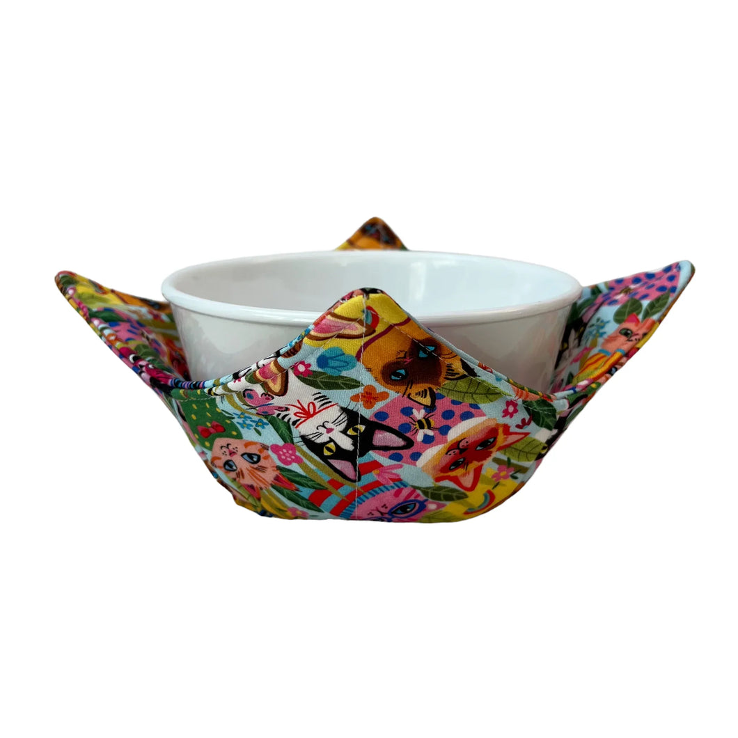 Sharp Dressed Cats Microwave Bowl Cozy