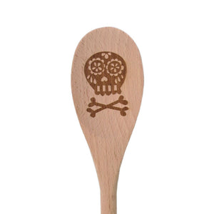 Sugar Skull Wooden Spoon