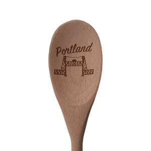 Portland Steel Bridge Wooden Spoon