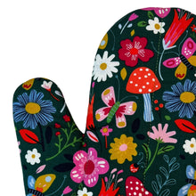 Load image into Gallery viewer, Floral Mushroom Oven Mitt