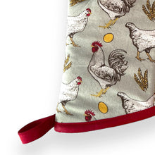 Load image into Gallery viewer, Barnyard Chickens Oven Mitt
