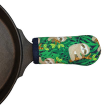 Load image into Gallery viewer, Lazy Day Sloths Cast Iron Skillet Mitt